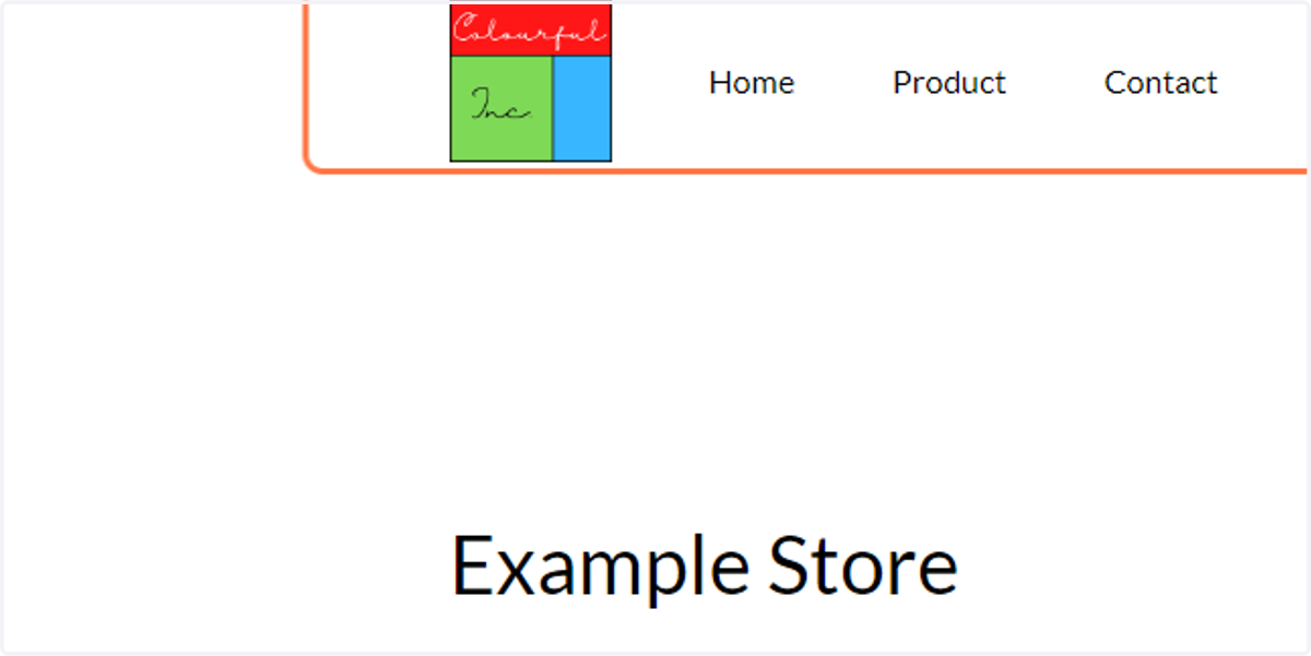 As you are logged in as a Storefront Administrator, the Colourful Inc. logo should be applied