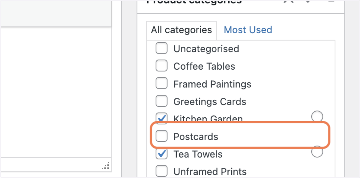 Change or update the product category so that it shows up in the correct place in your store