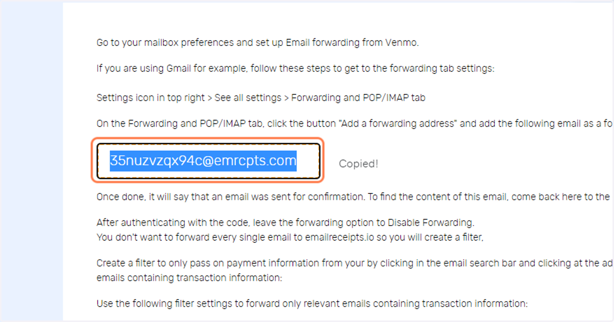 Copy input titled "******@emrcpts.com"