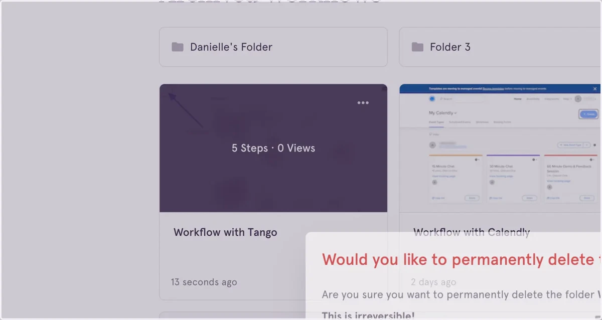 You will be asked to confirm you want to permanently delete the Workflow