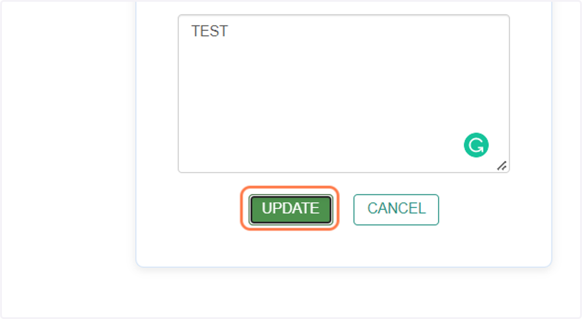 To save any changes made while editing the team member details. Please click on update