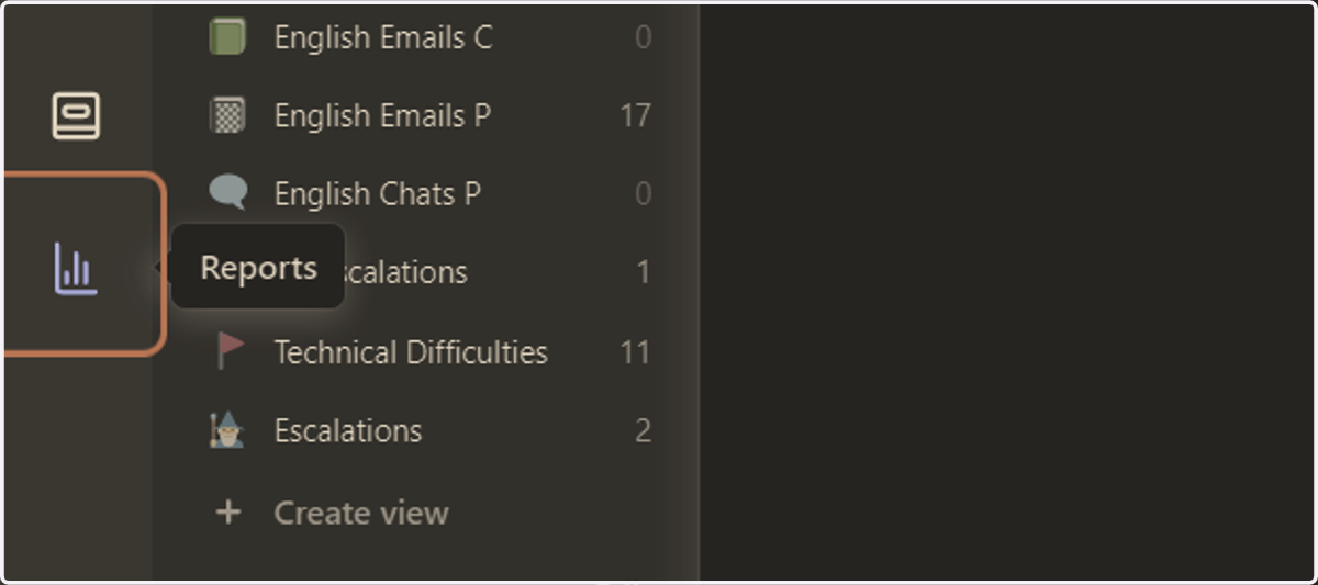 Open Intercom, and click on Reports