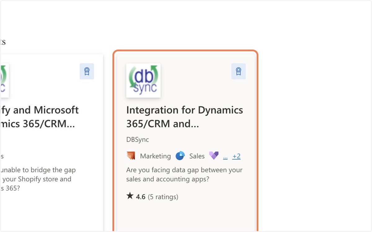 Click on Integration for Dynamics 365/CRM and QuickBooks