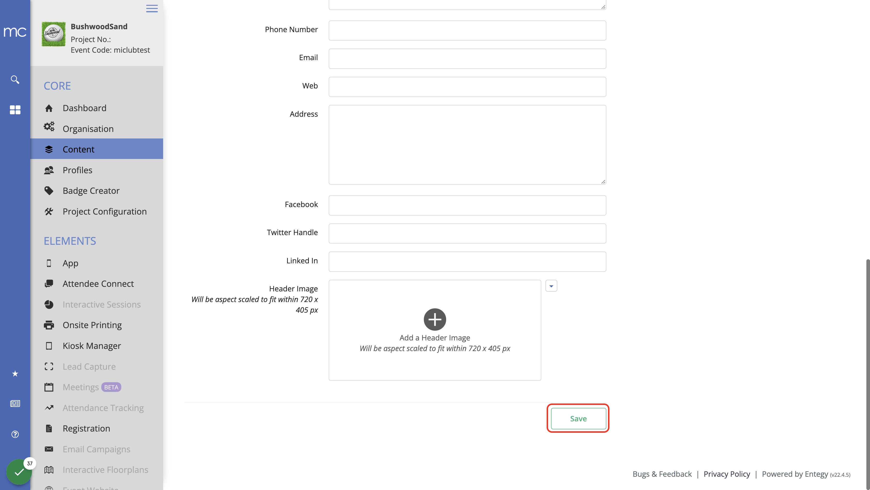 Click on Save