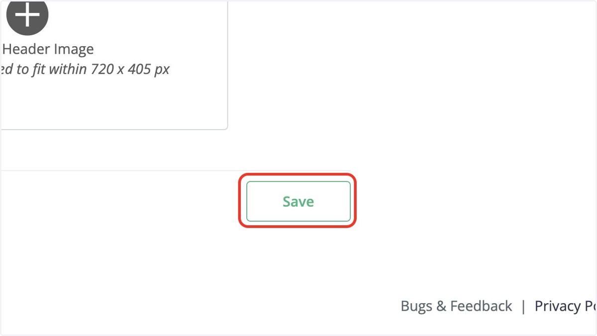 Click on Save