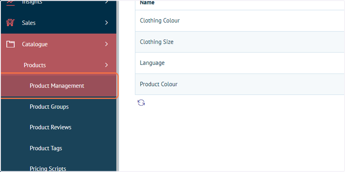Click on Product Management