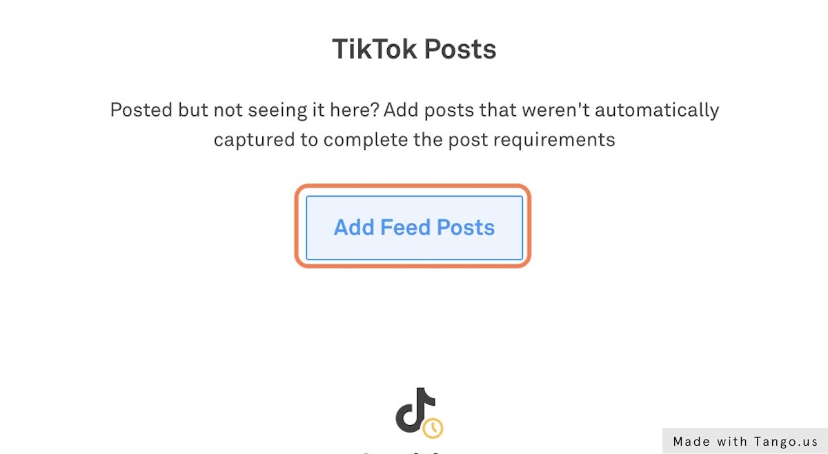 Click on 'Add Feed Posts'