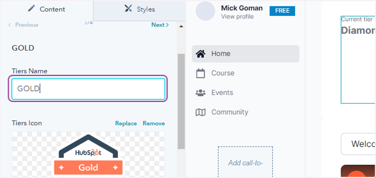 Update "Tiers Name"