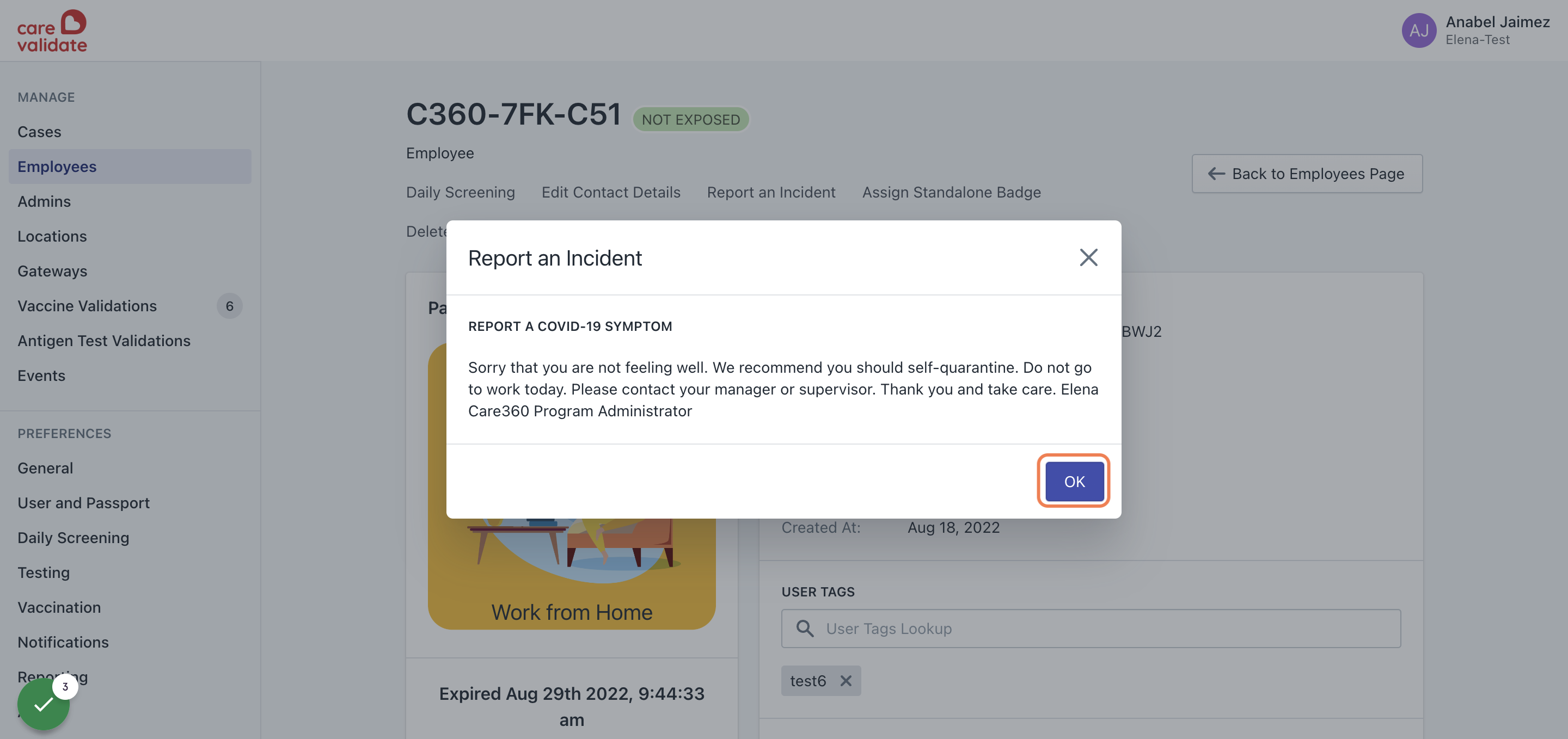Read the following instructions and click 'OK'