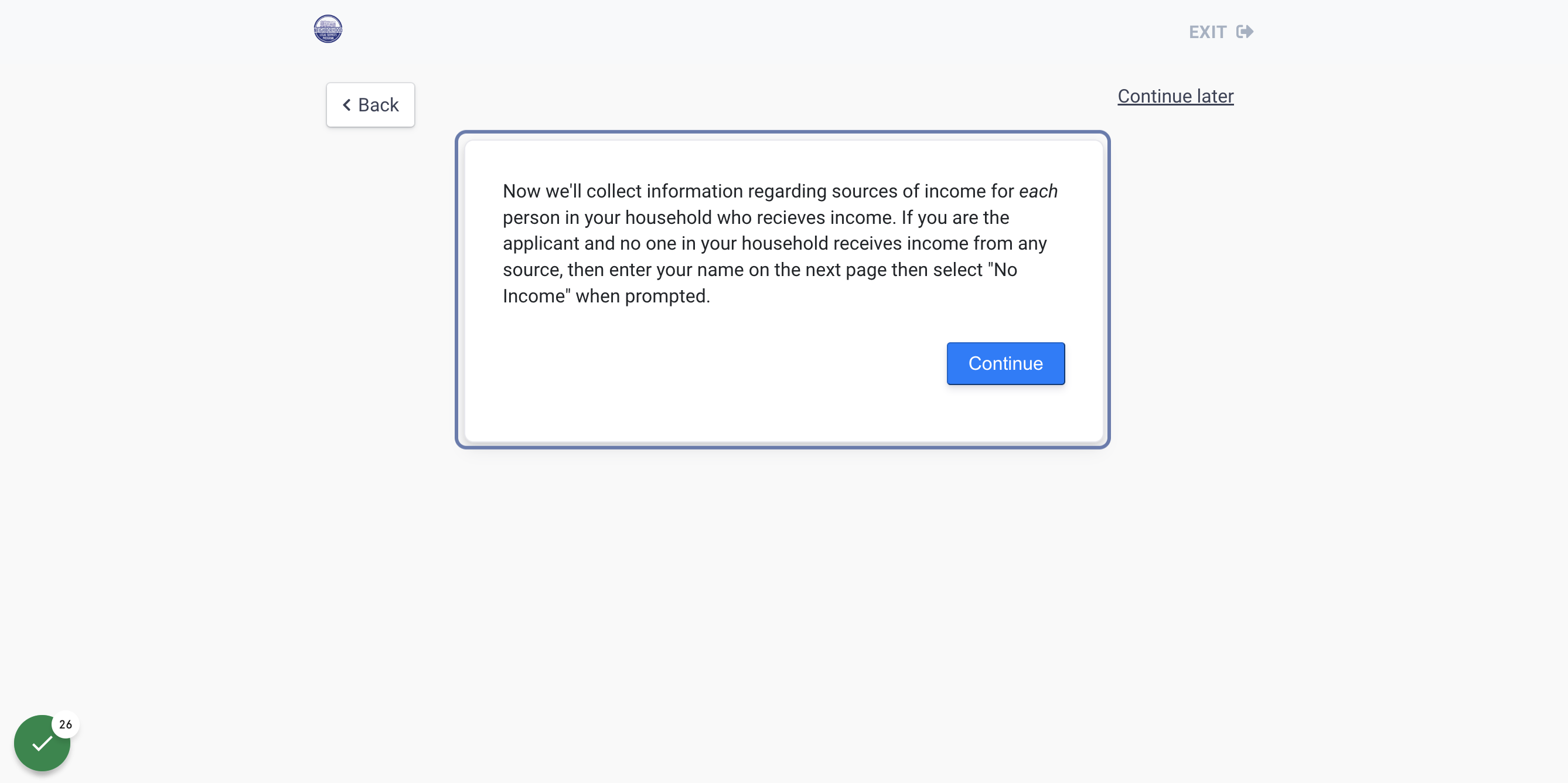 Enter your Financial Information
