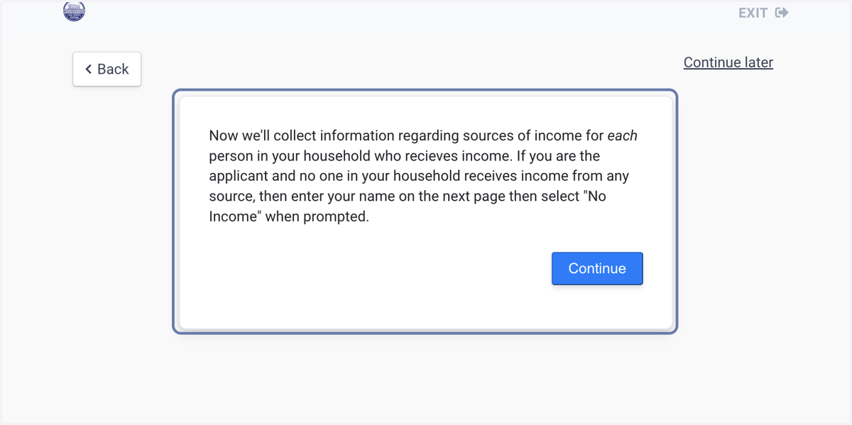 Enter your Financial Information