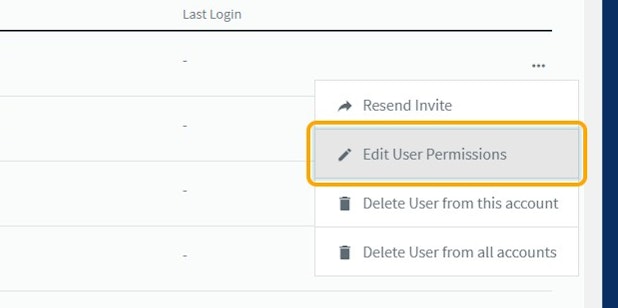 Click on Edit User Permissions