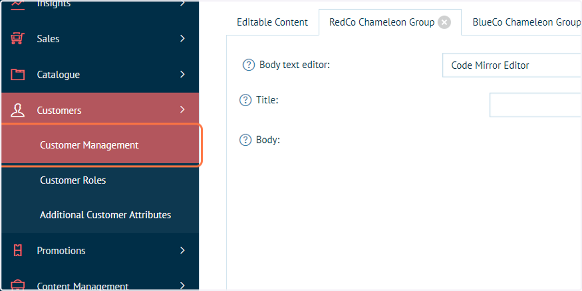 Click on Customer Management