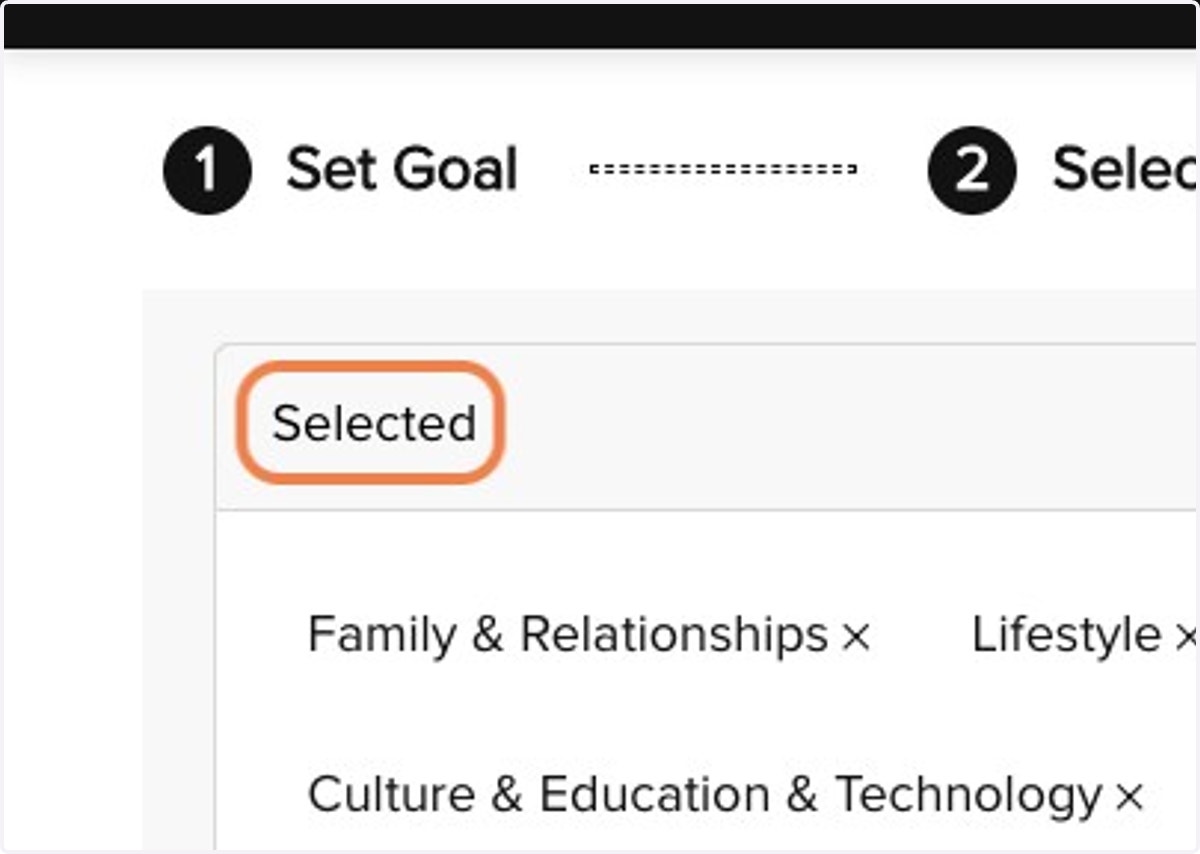 Click on Selected
