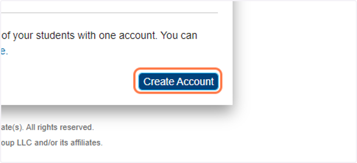 Click on Create Account