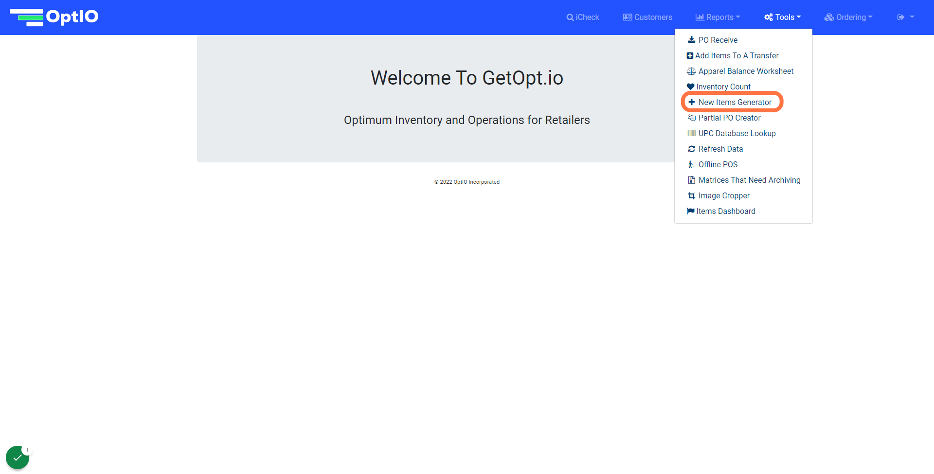 Click on Tools