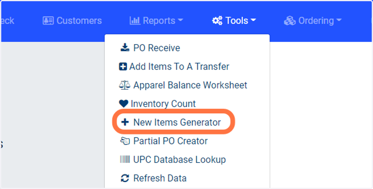 Click on Tools