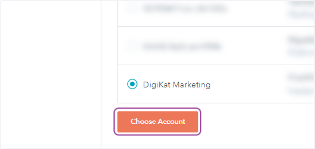 Click on Choose Account