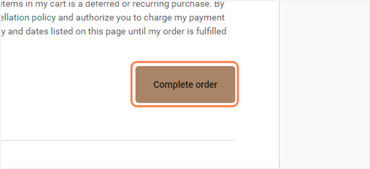 Click on Complete order