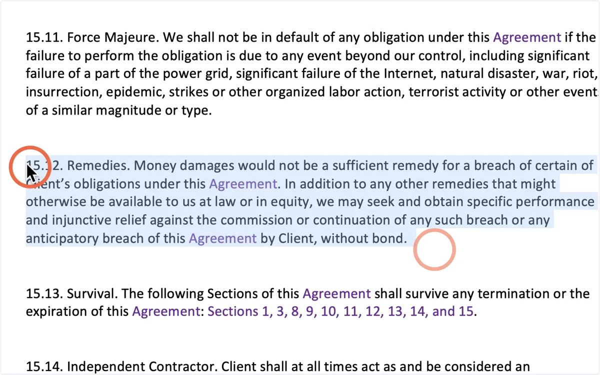Jumped to that part of the Contract