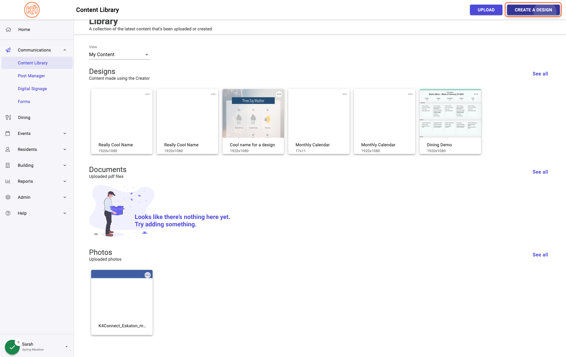 Create a design in the Content Creator