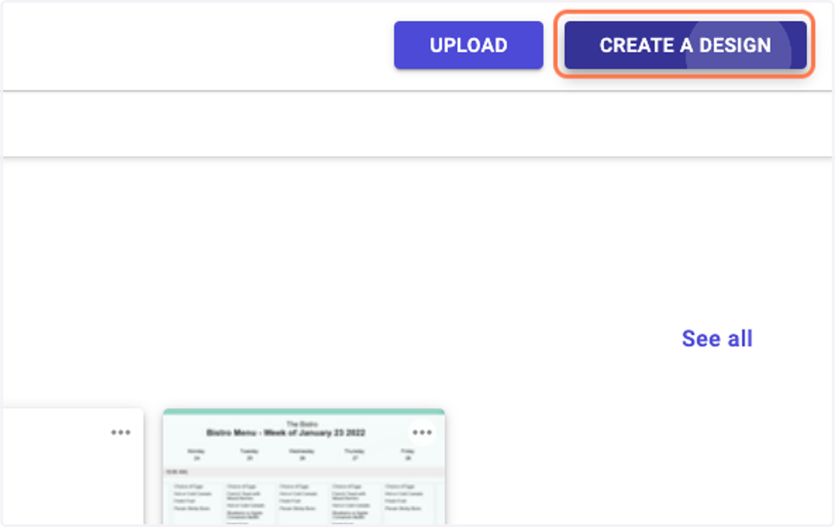 Create a design in the Content Creator