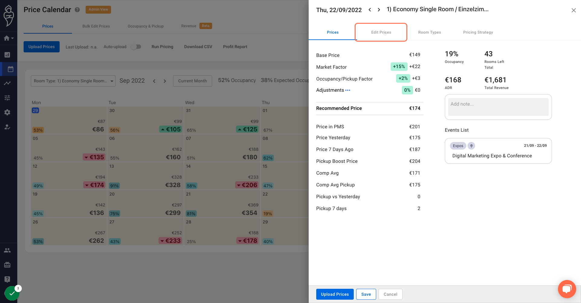 Click on Edit Prices.
