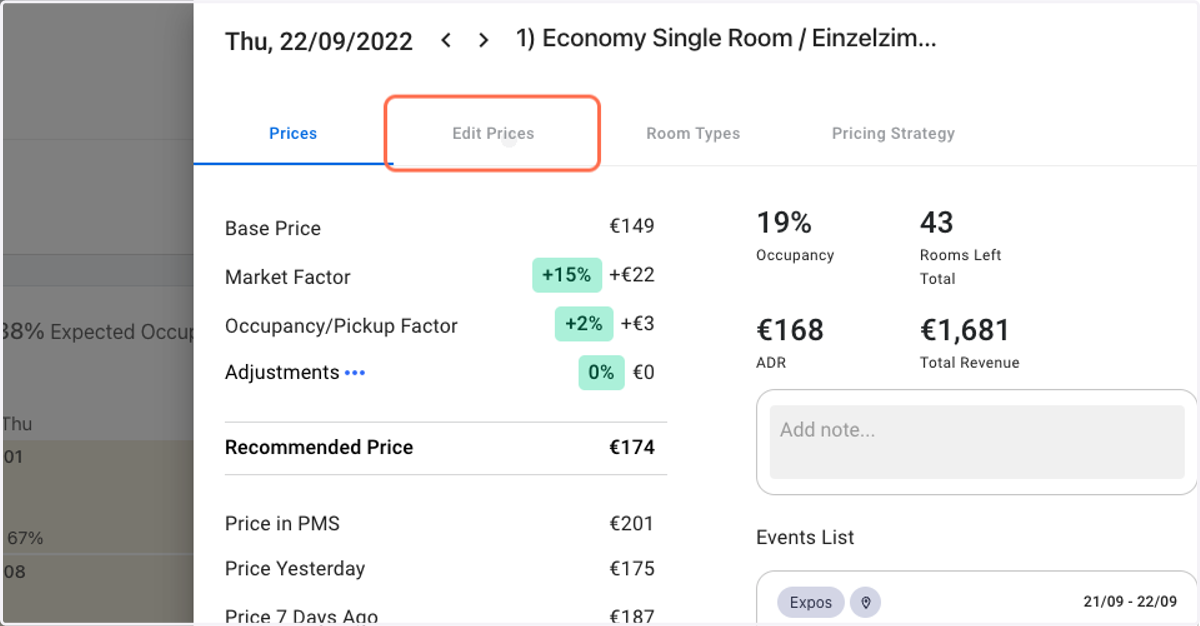 Click on Edit Prices.