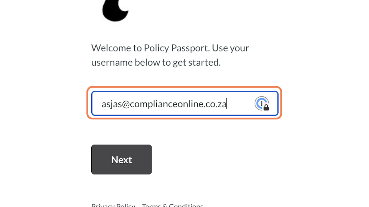 Go to your Policy Passport login page