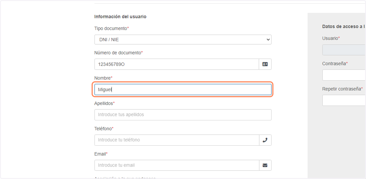 Completa tu Nombre