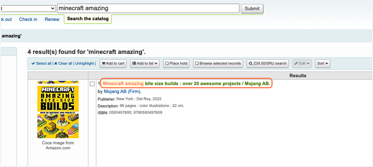 Search for, and click on the record that was corrected.
