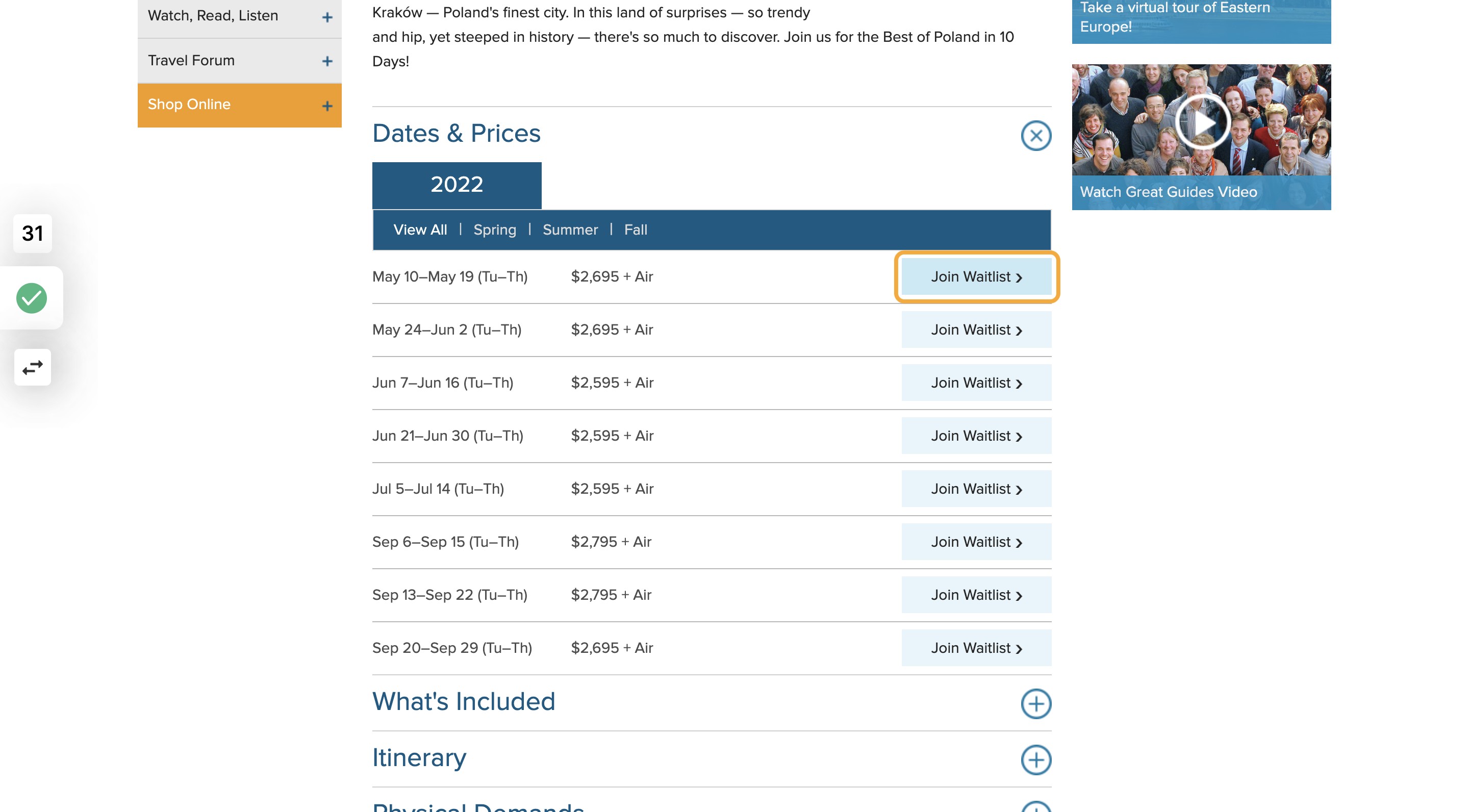 Click on Join Waitlist