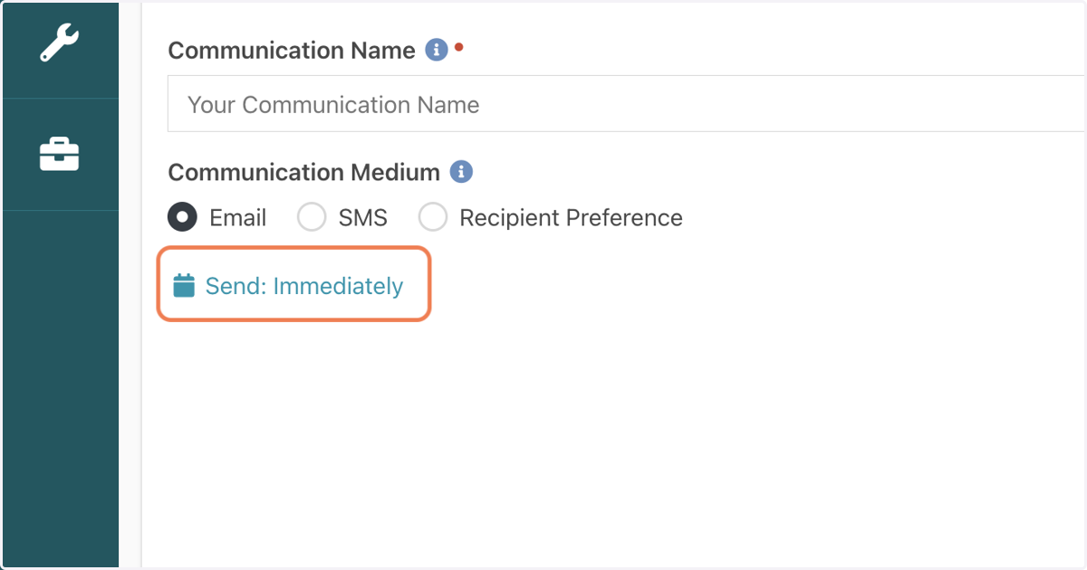 Choose your send time.