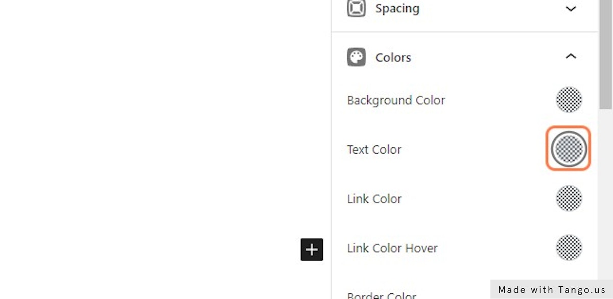 Click on the Text Color