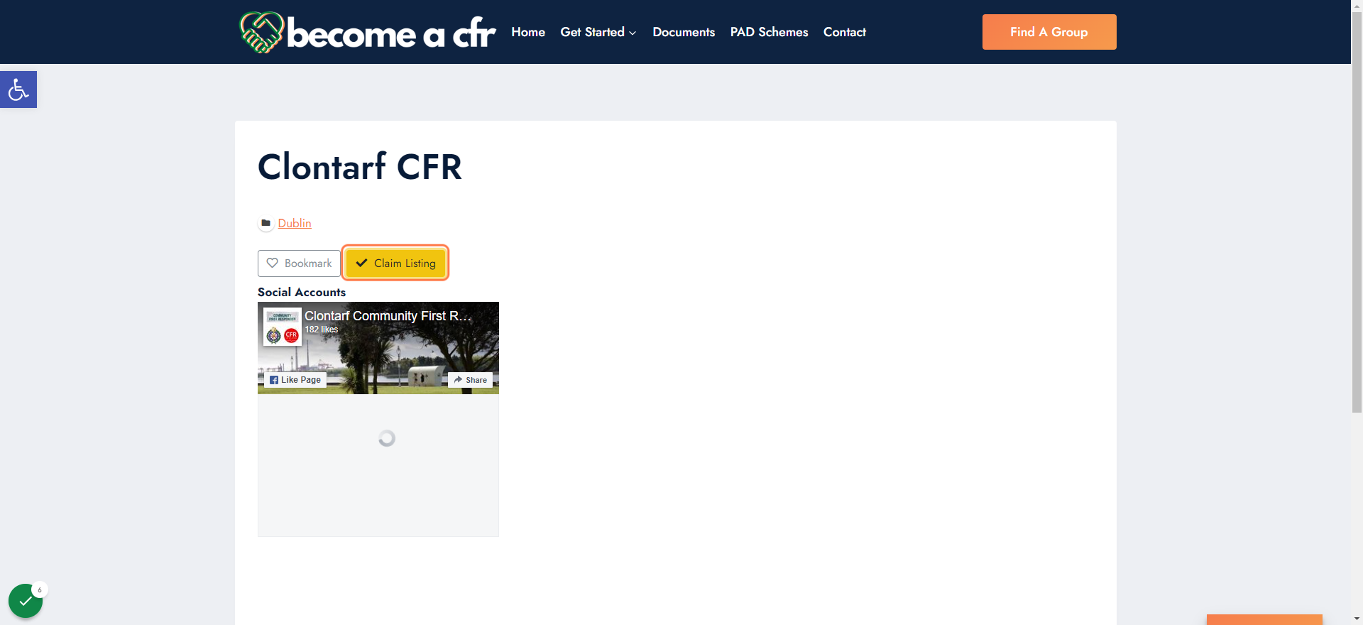 Click on  "Claim Listing"
