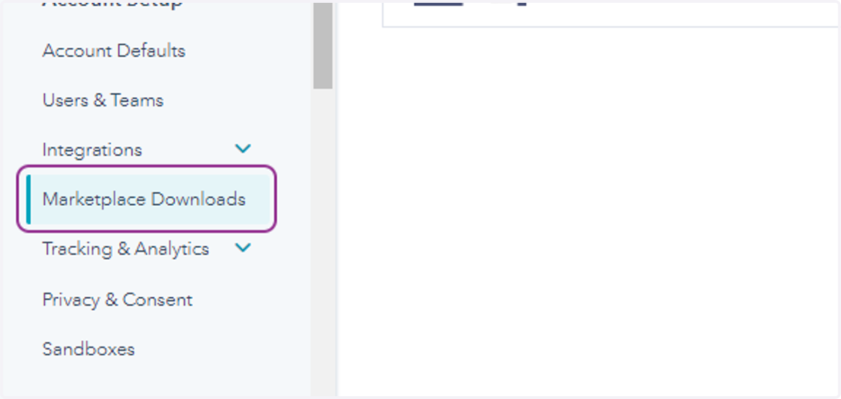 Click on Marketplace Downloads