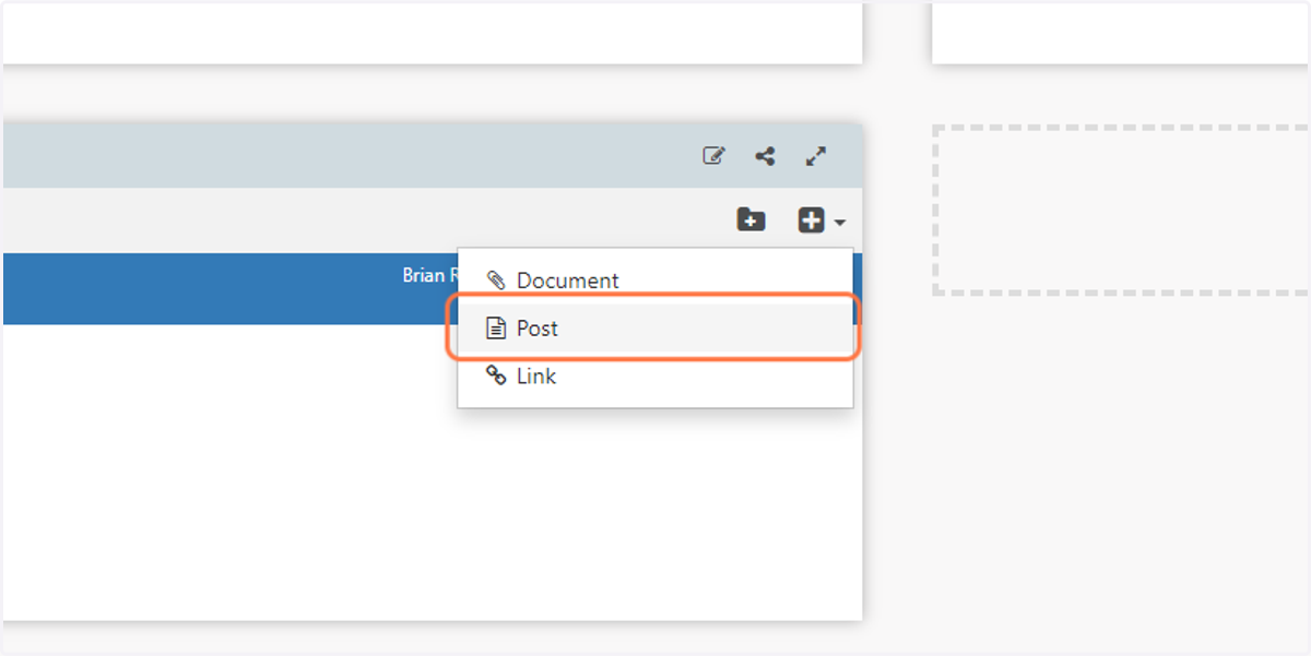 Go to Striven, and navigate to where you want to embed your document