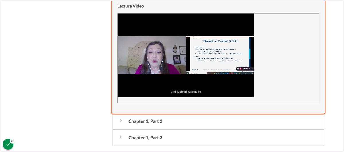 Module Component 4: Chunked videos by concept from the instructor