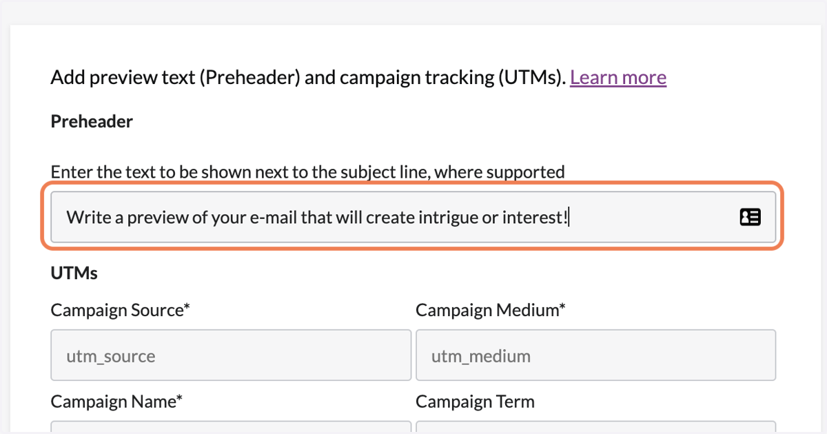 Enter your preheader text.