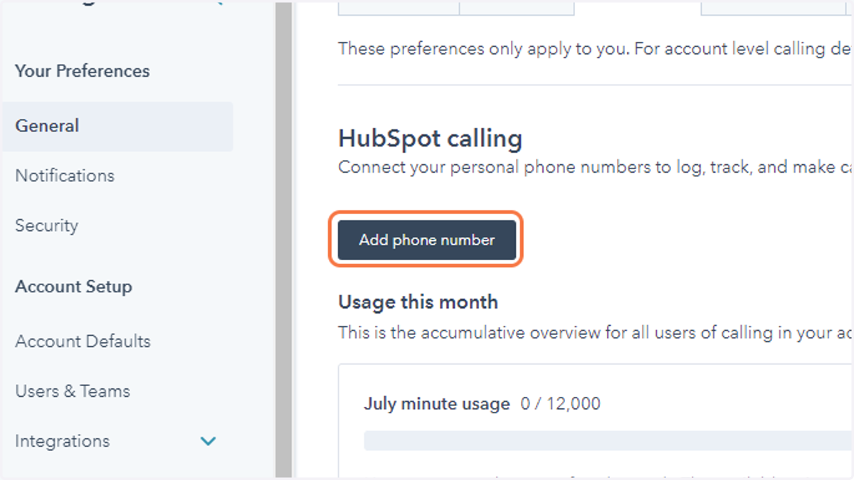 Click on Add phone number