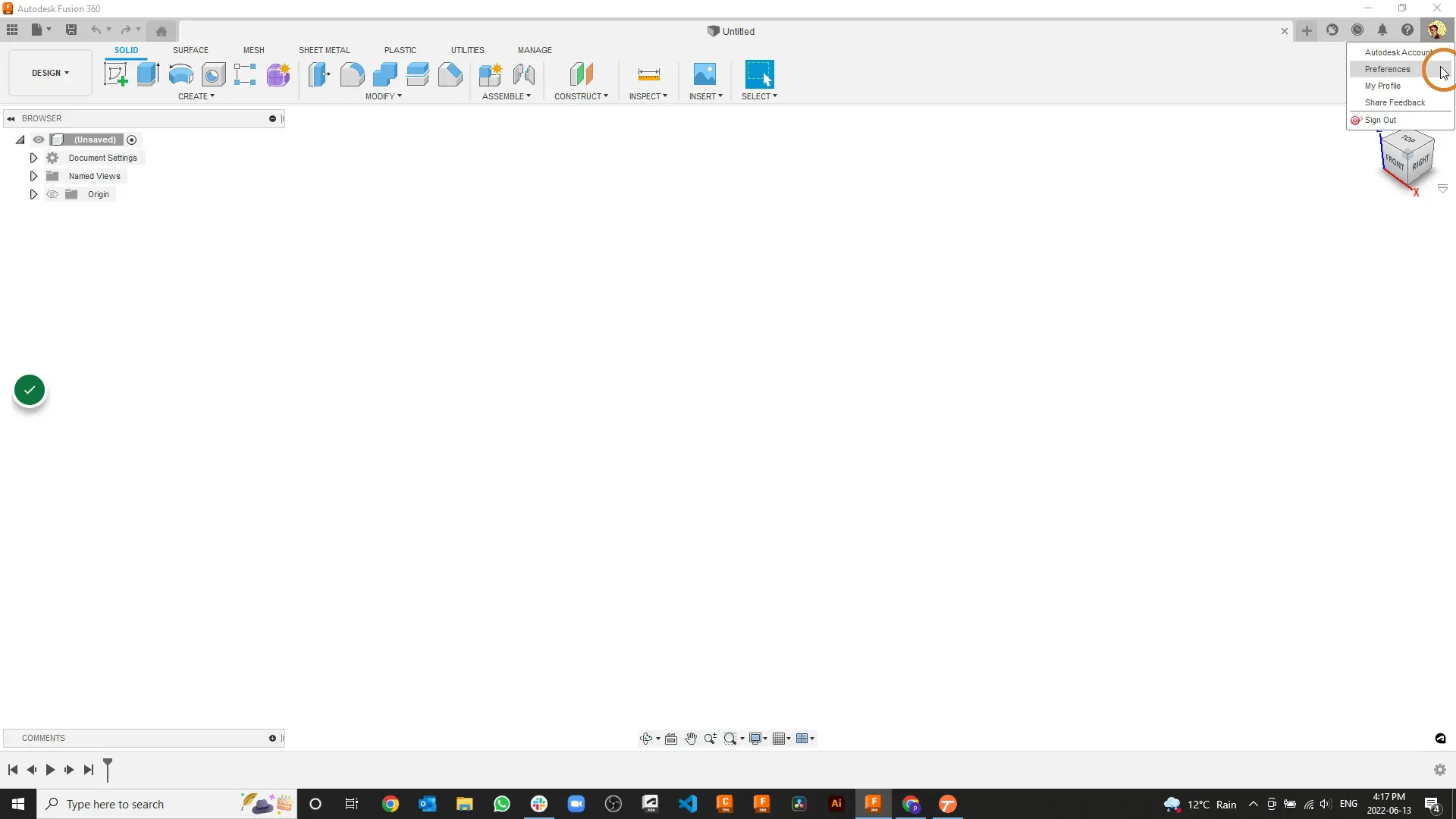 Select Preferences