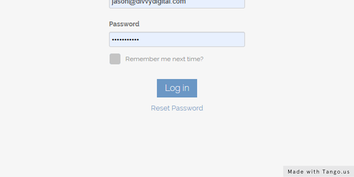 Log in to your Generate account.