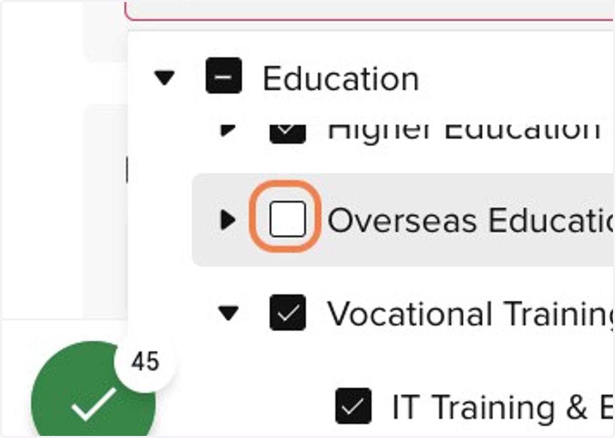 Click on checkbox