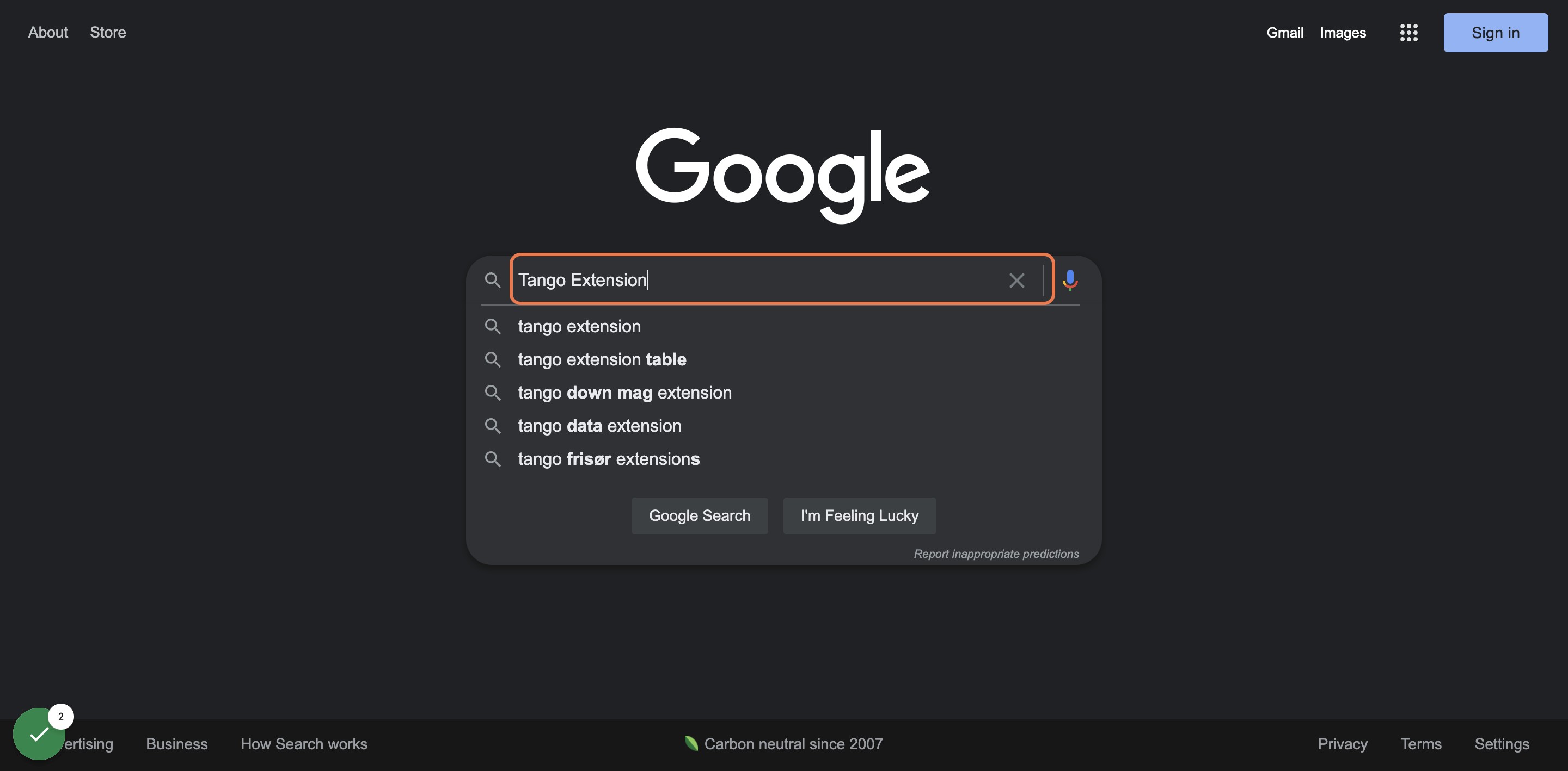 Click on Google Search