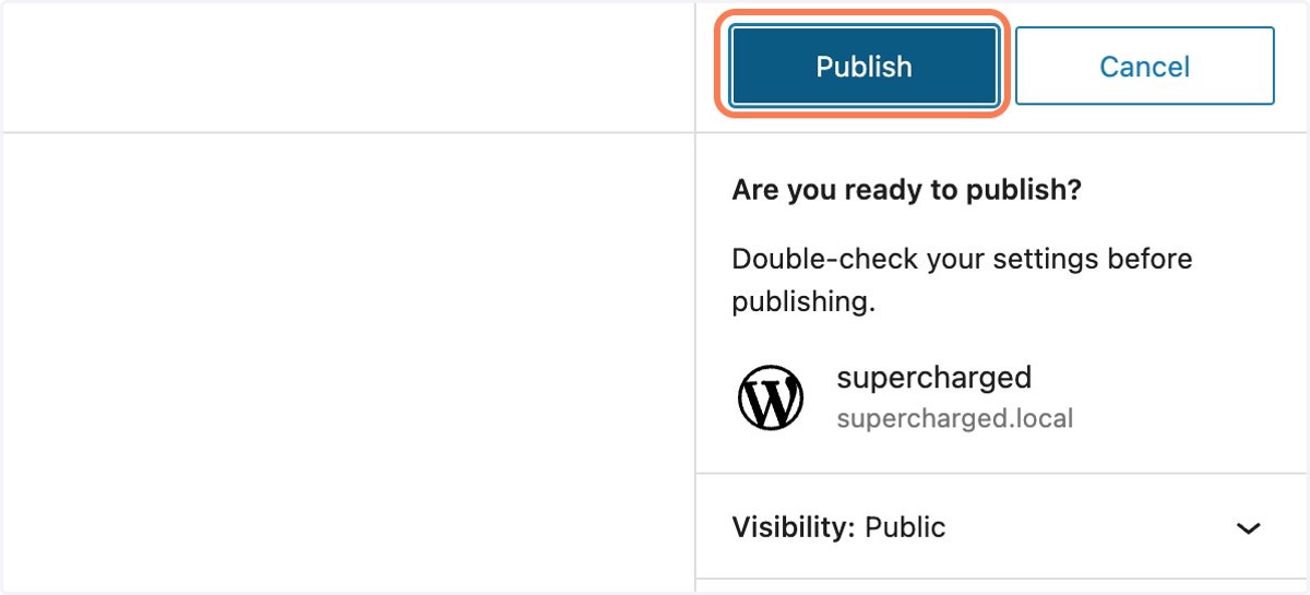 Click on Publish