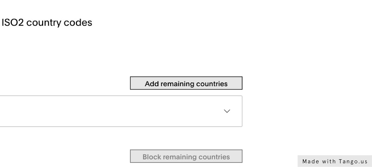 Click on Add remaining countries