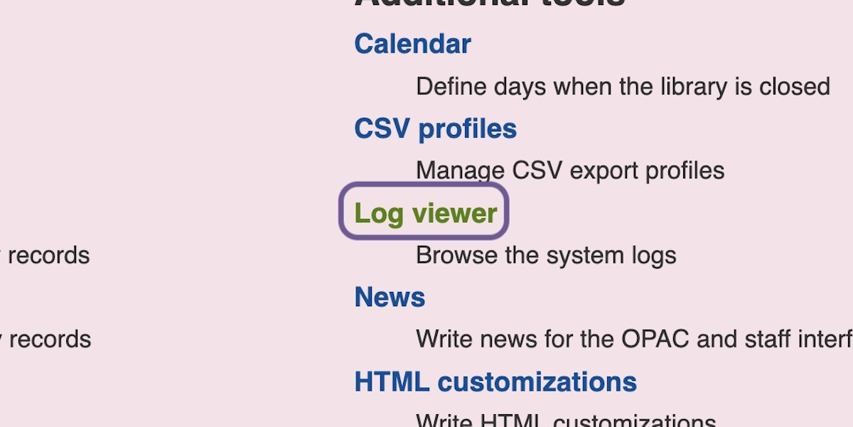 and then to the Log Viewer.