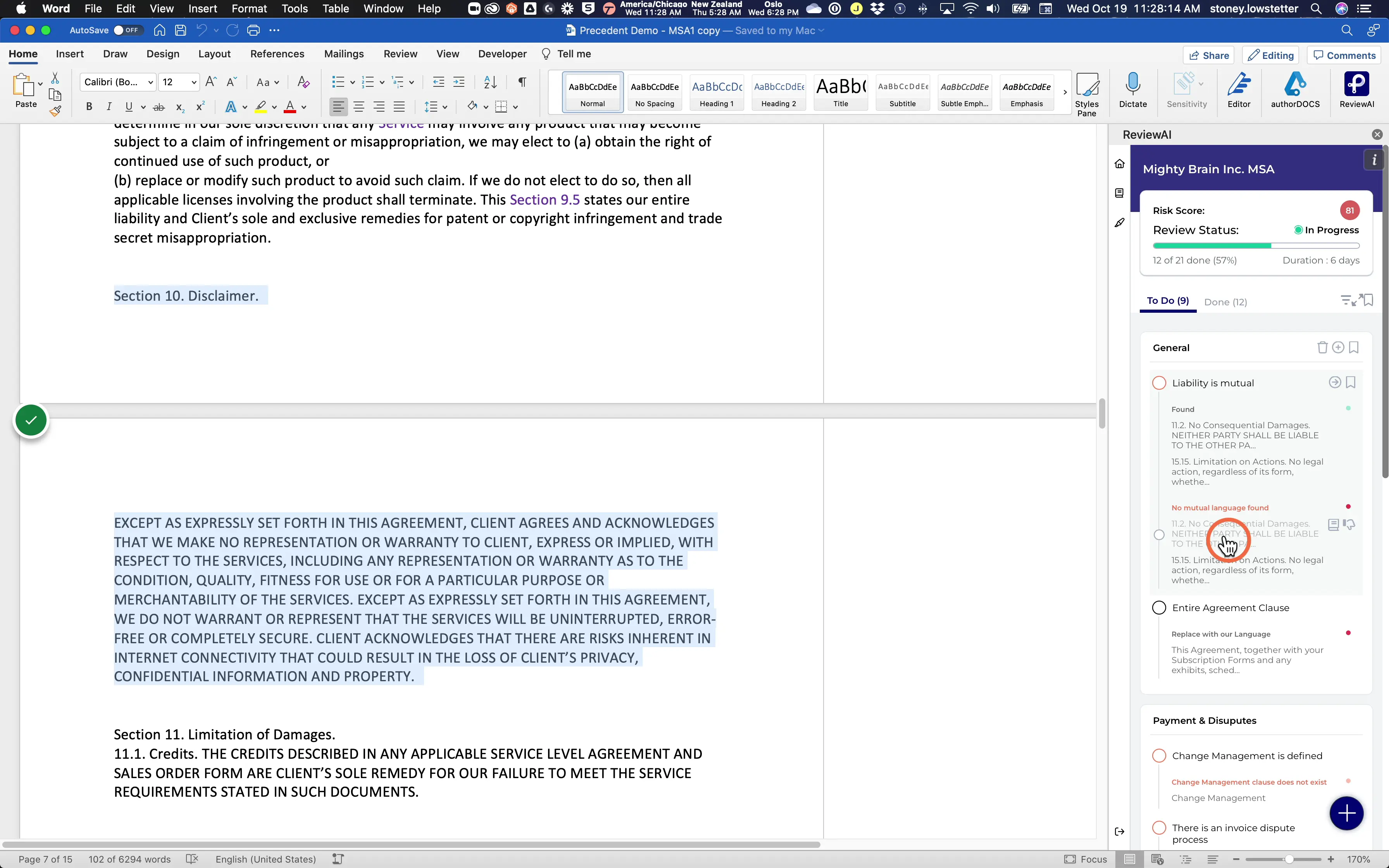 Parts of an Issue - Reference