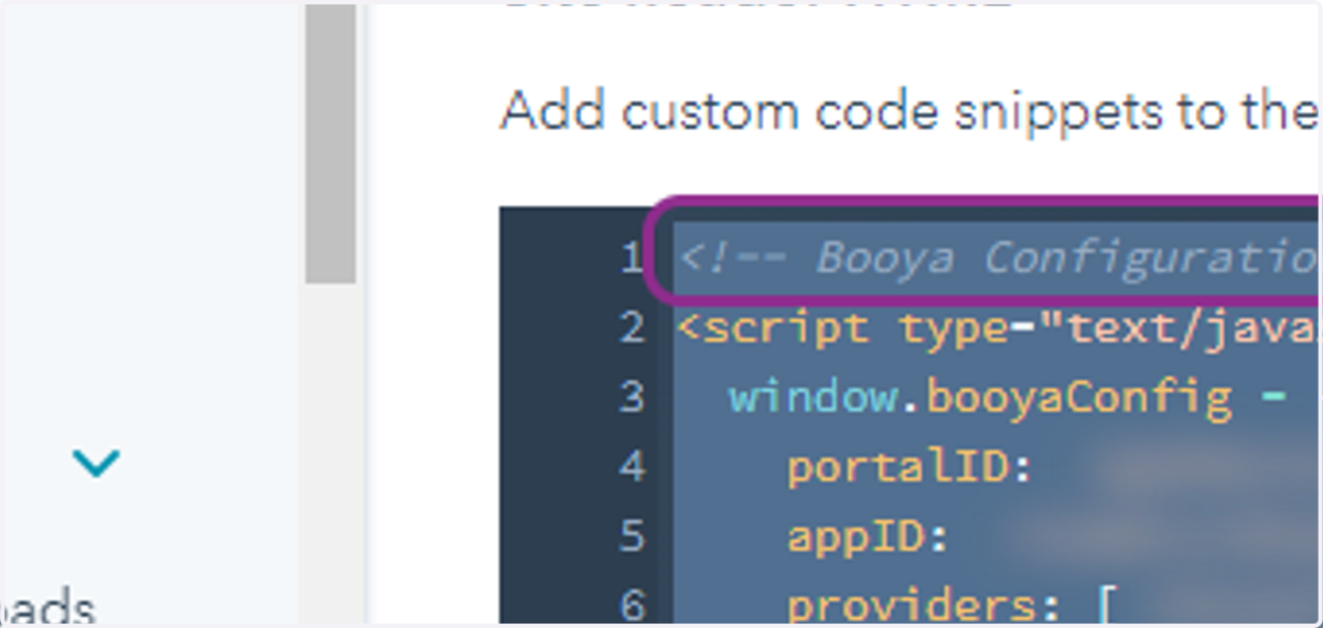 Add custom code snippets in HubSpot