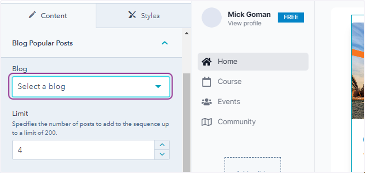 Select a blog